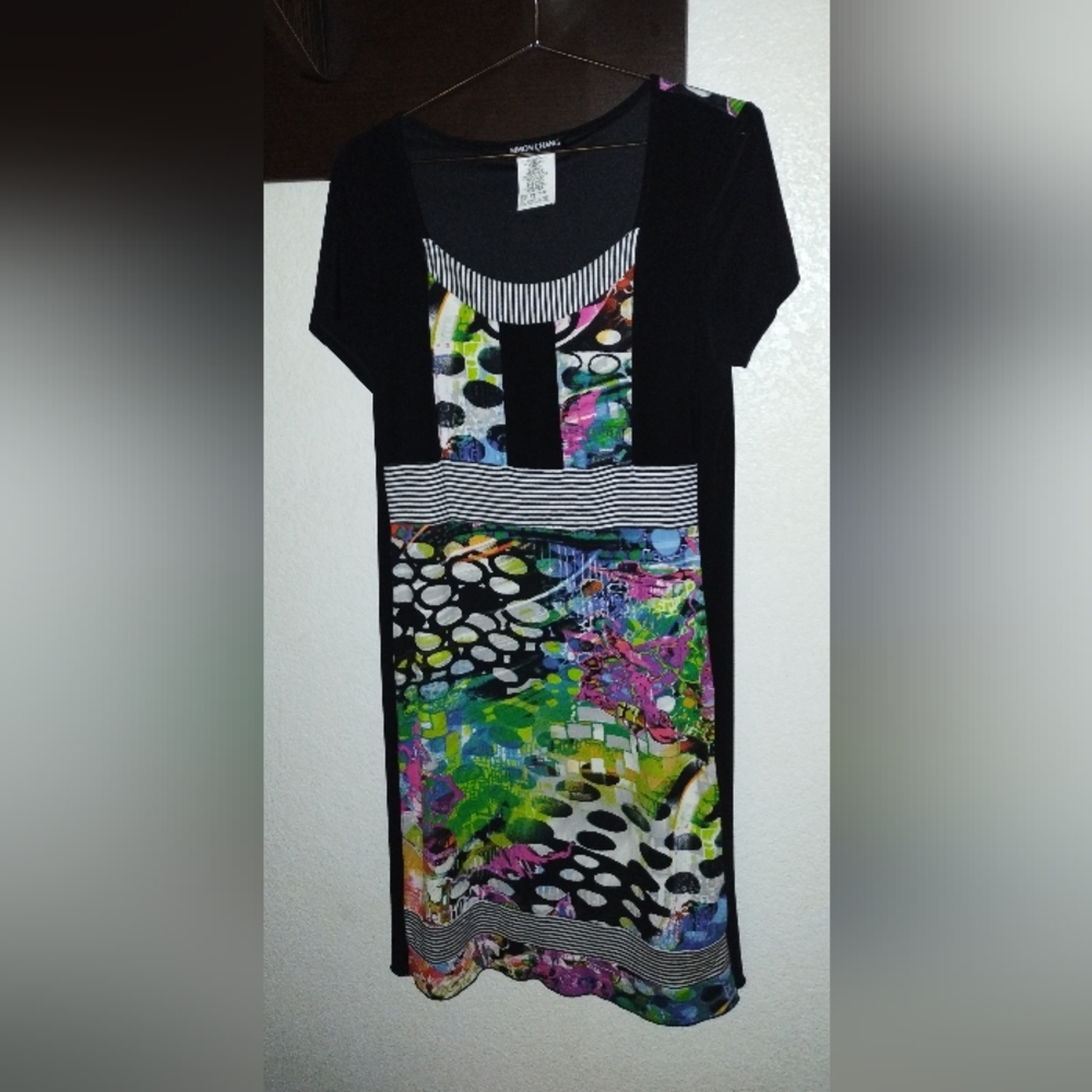 Simon Chang Abstract Dress Size 12